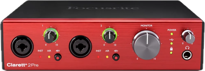 Interfaz de audio Focusrite Clarett+ 2Pre